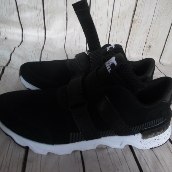 Sorel Kinetic Lite Strap Black Suede Casual Logo Running Cushion Sneakers Shoes - Picture 6 of 16